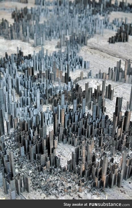 A city made of staples