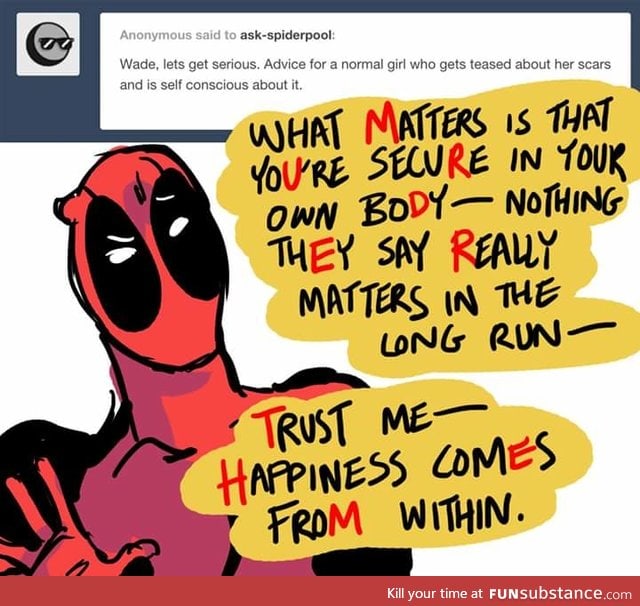 Deadpool's helpful advise