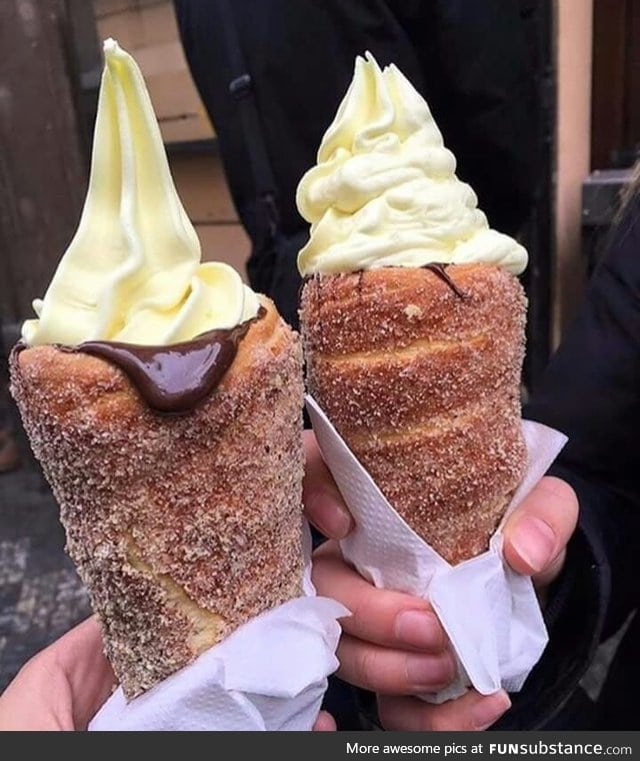Donut icecream cones