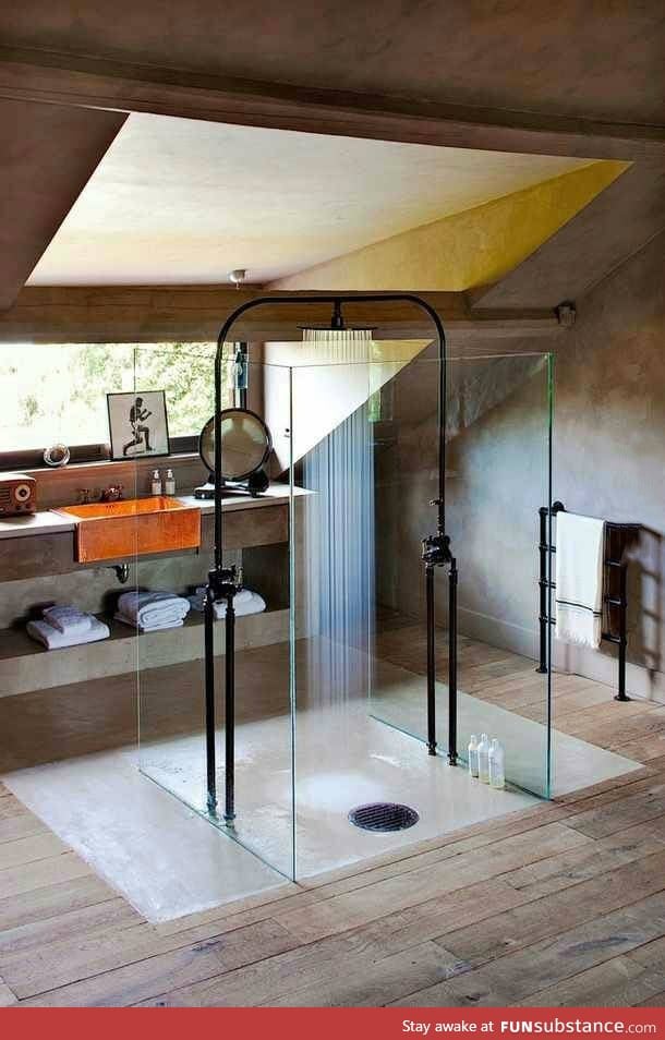 A really cool minimalistic shower