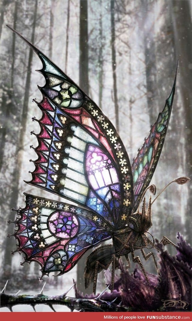 Stained glass butterfly