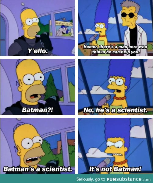 batman is life for homer