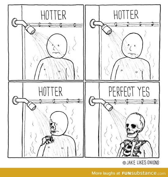 Showering in winter