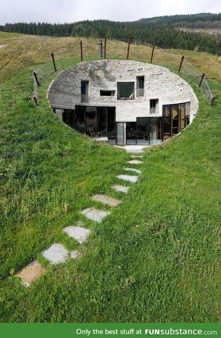 Look at this cool Swiss underground bunker house