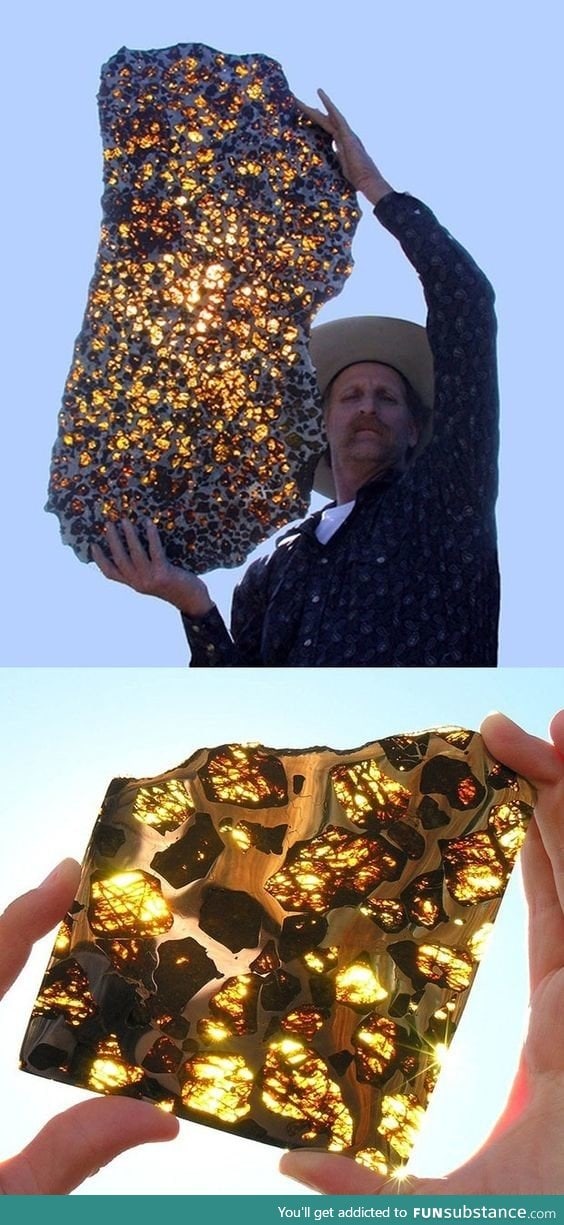 Fukang meteorite slices