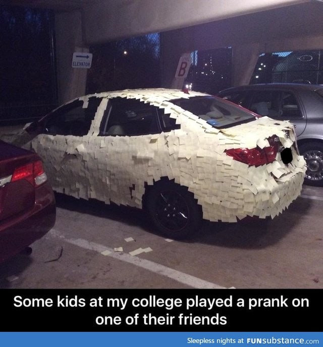 Car post-it pranks are such a waste of time