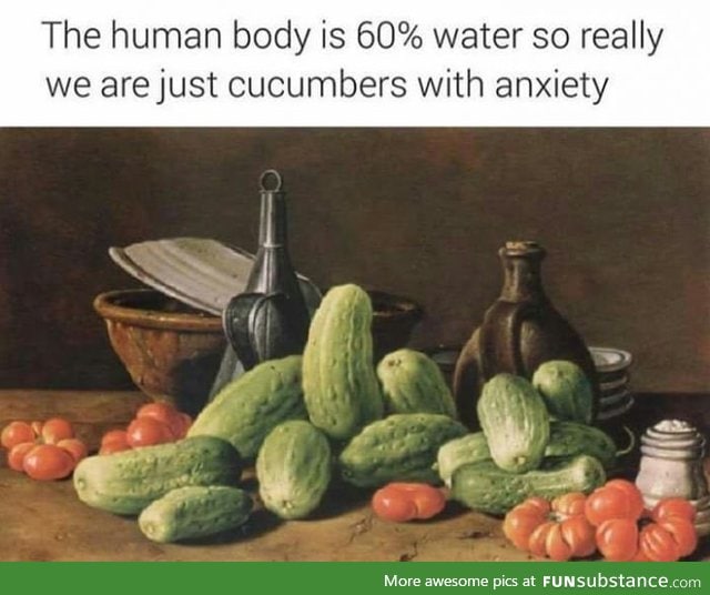 The human body is 60% water but...