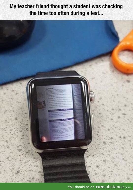 Checking the time during a test?