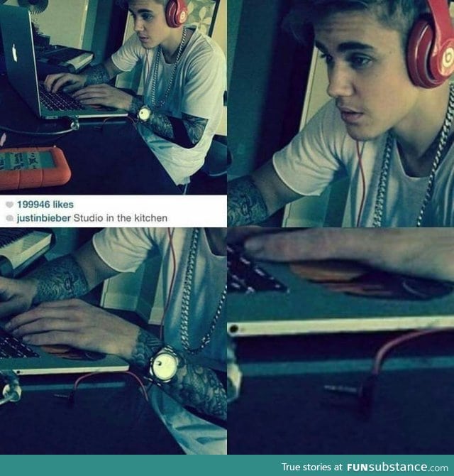 You forgot to plug your beats in Justin