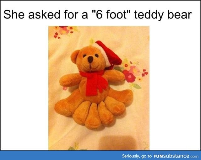 6 foot teddy bear