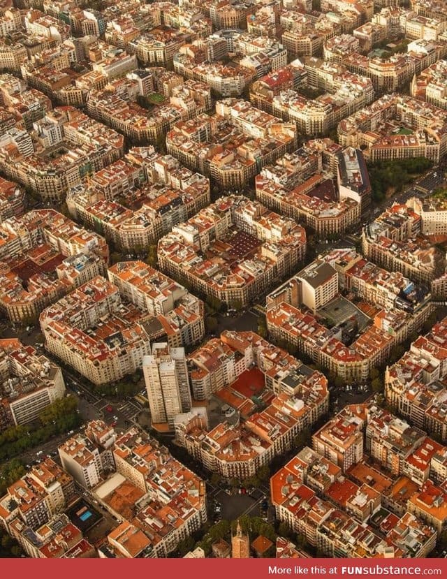 Barcelona, as seen from a helicopter by Tim Orr