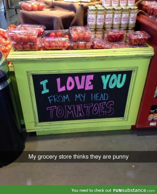 Punny grocery store