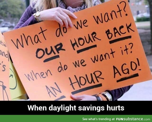 When daylight savings hurts