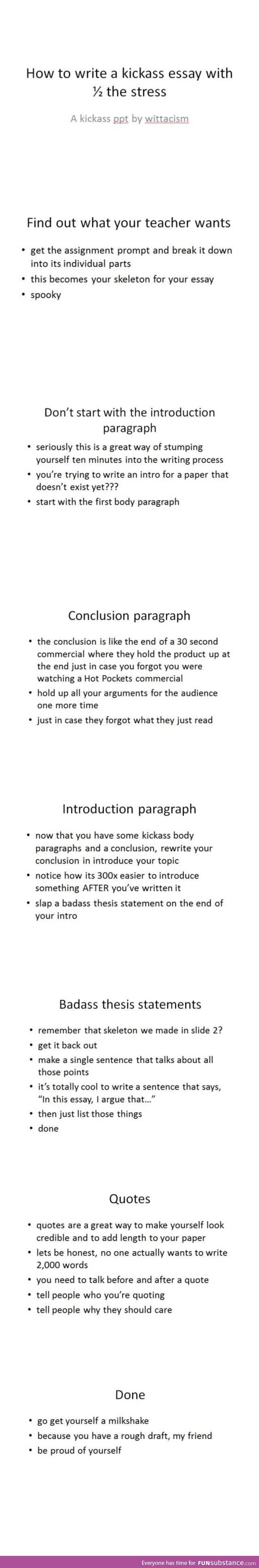 How to write a kick ass essay