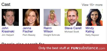 This is Rainn Wilson's official headshot on Google right now