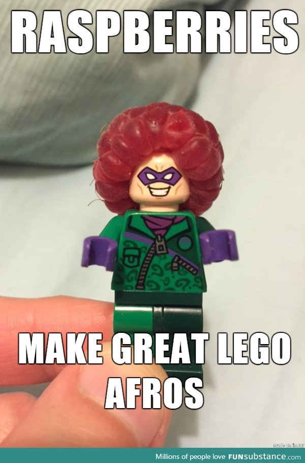 Raspberries make great Lego afros