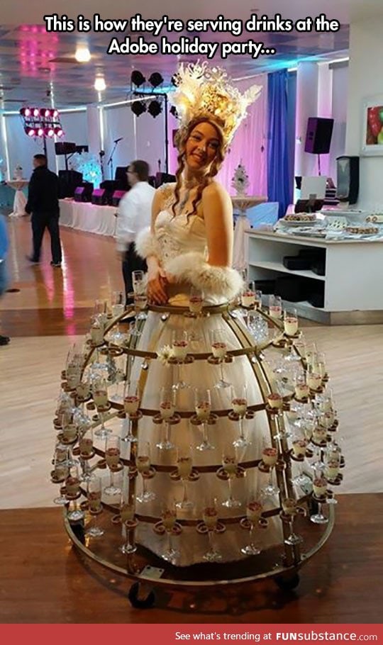 The coolest costume to serve drinks in