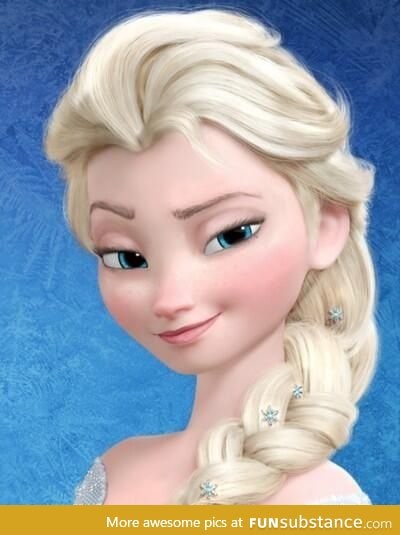 Elsa without makeup - tbh I like her better this way