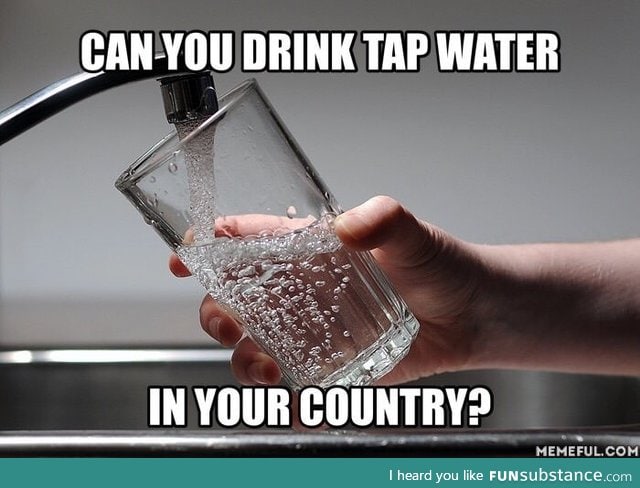 Drinking tap water