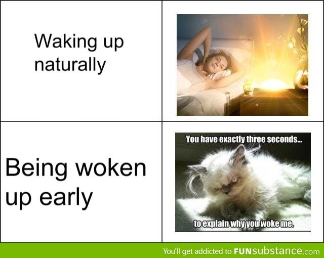 Waking up in the morning