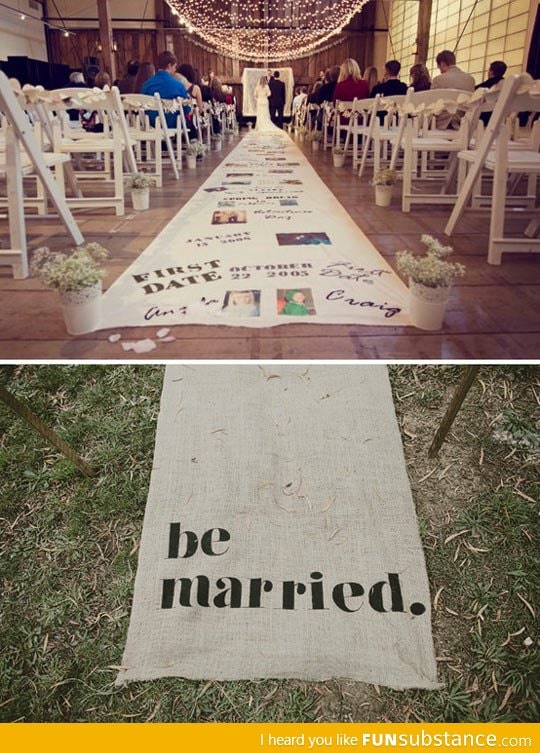 I'm doing this at my wedding