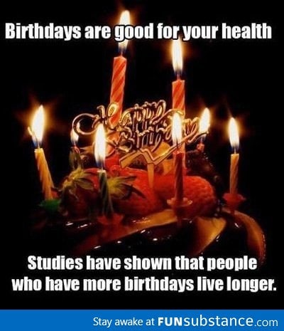 Birthdays are good for health