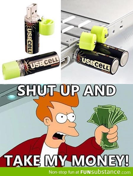 Super efficient USB rechargeable batteries