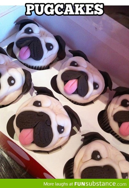 Pug Cupcakes