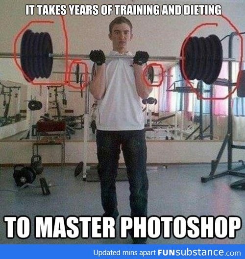 Photoshop weight lifting fail