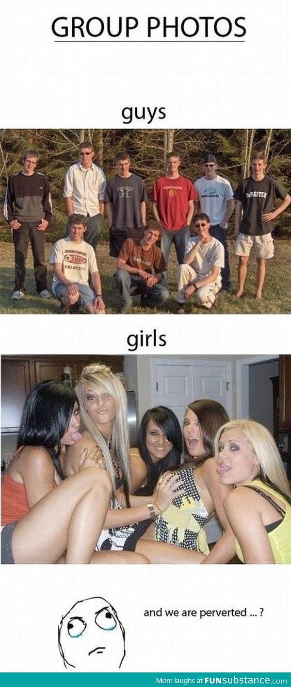 Boys vs girls group photos