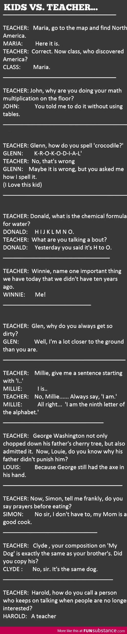 Kids vs Teacher