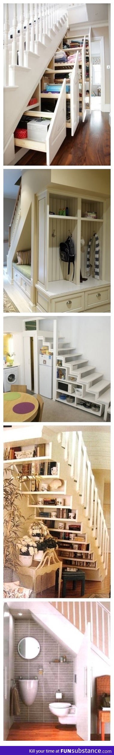 Brilliant ideas to use the space under the stairs