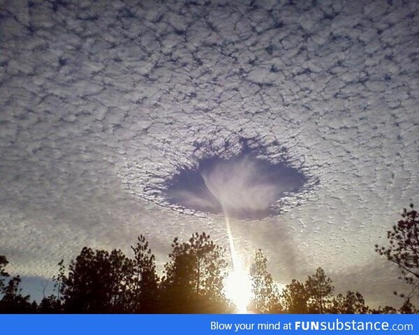 This rare natural phenomenon is called a skypunch