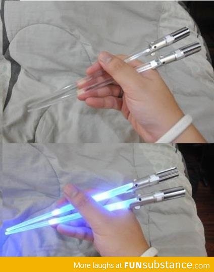 Lightsaber chopsticks!