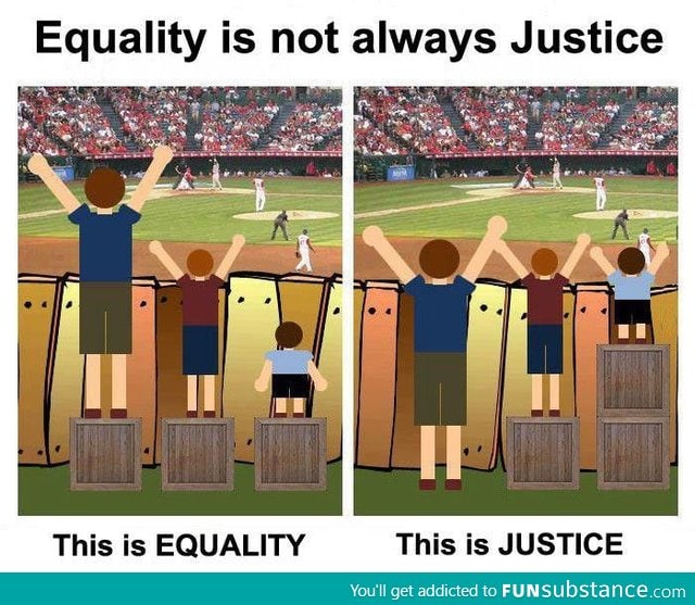 Equality is not always Justice