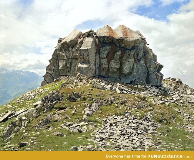 Abandoned WW2 bunker in Switzerland disguised as rocks