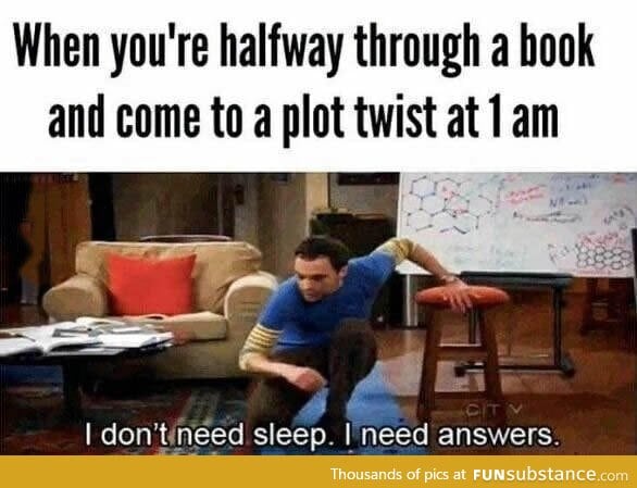 During a book's plot twist