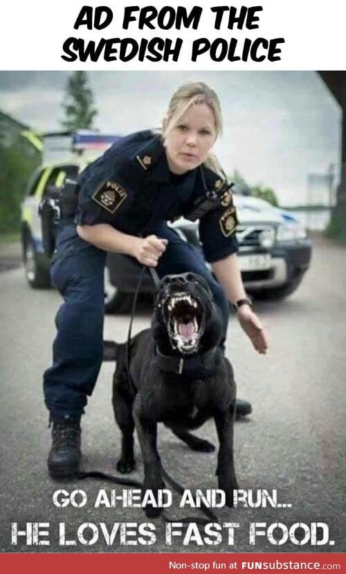 Ad from the Swedish police