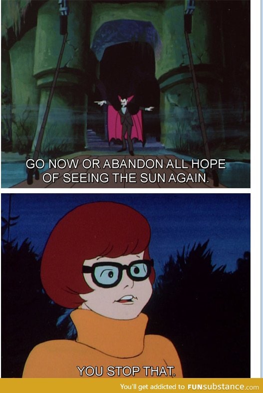Velma is having none of your vampire bullshit