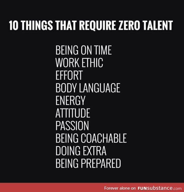 10 things that require zero talent