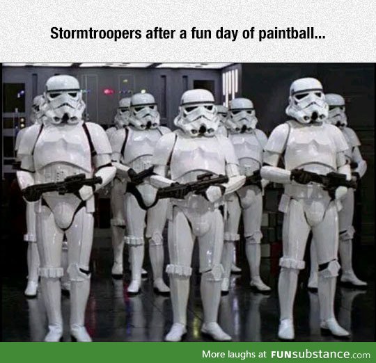 Paintball day for storm troopers