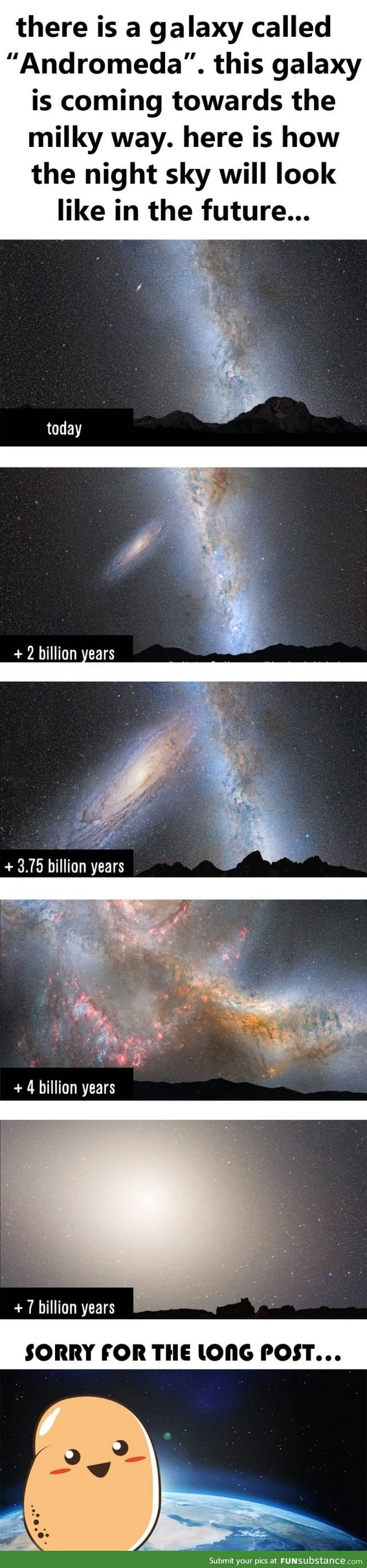 How the night sky from Earth will look like in the far future