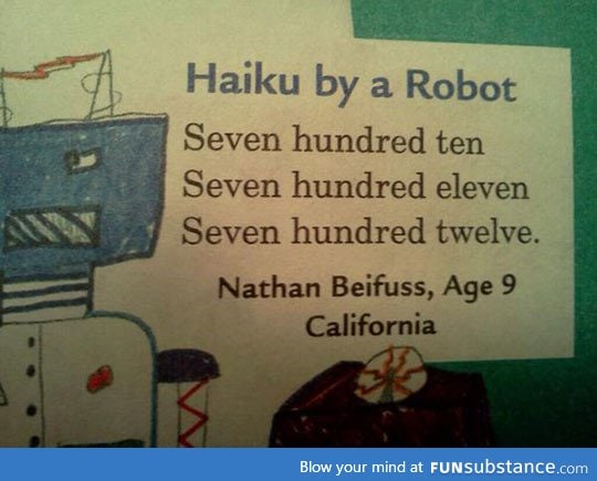 Robot haiku