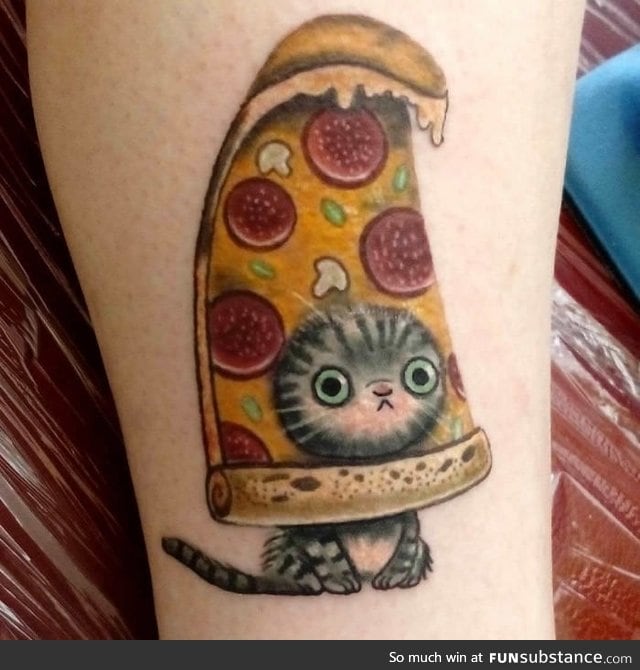 "What kind of tattoo do I want? I dunno, I like cats and pizza..."