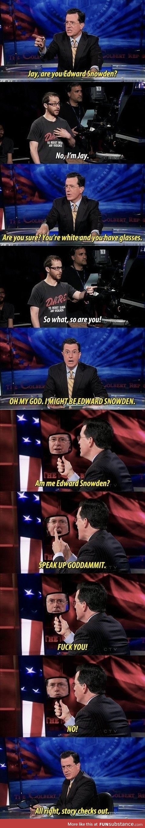 Colbert being Colbert