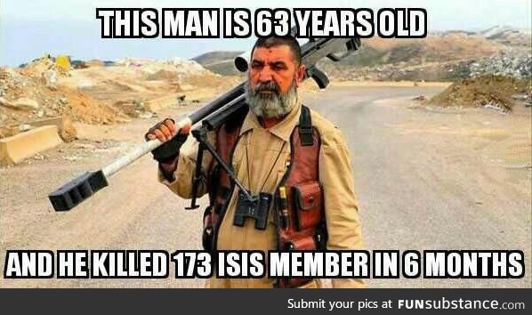 Not every hero wears a cape! (Iraqi sniper Abu Tahseen)