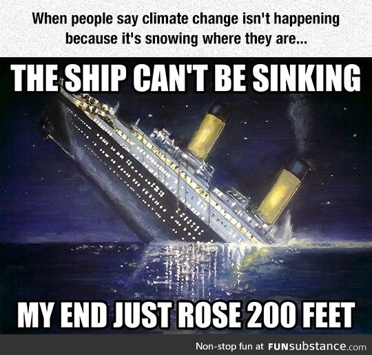 The logic of people who don't believe in climate change