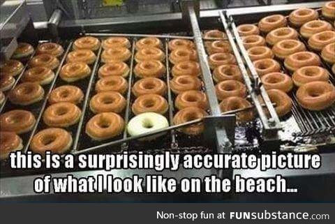 I doughnut tan nicely