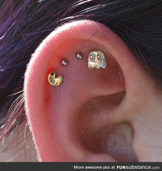 Pac-man ear piercing win