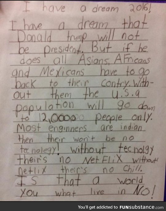 Well-stated, for a 3rd-grader